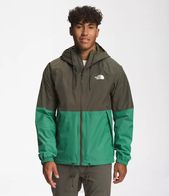 nouveau vert taupe/vert herbe foncé Hommes The North Face sweat à capuche de pluie antora 62XR1202