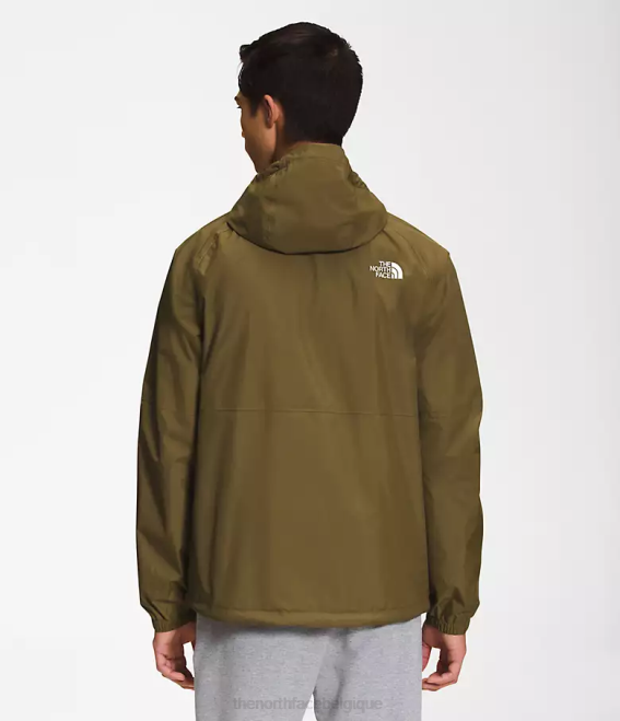 olive militaire Hommes The North Face sweat à capuche de pluie antora 62XR1197