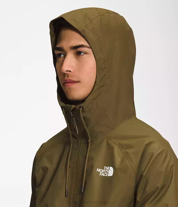 olive militaire Hommes The North Face sweat à capuche de pluie antora 62XR1197