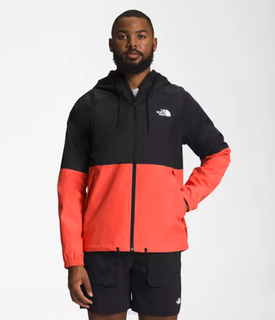 tnf noir/orange rétro Hommes The North Face sweat à capuche de pluie antora 62XR1200