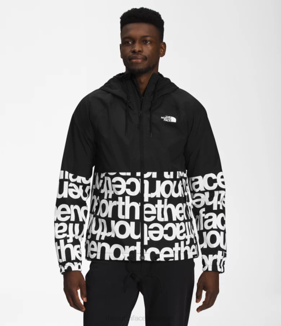 tnf noir/tnf noir imprimé Hommes The North Face sweat à capuche de pluie antora 62XR1199