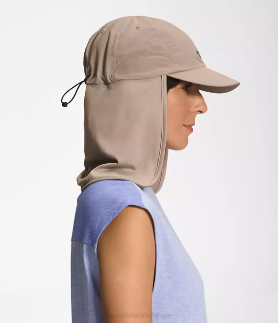 beige dune unisexe The North Face chapeau pare-soleil horizon 62XR366