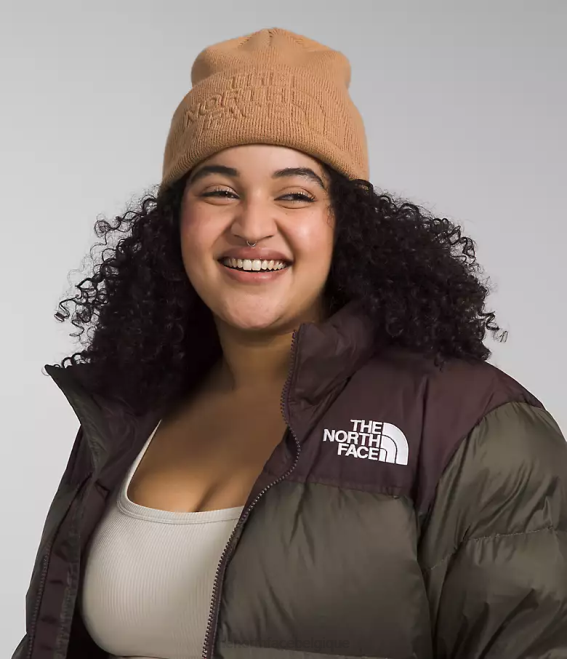 beurre d'amande unisexe The North Face bonnet urbain à relief 62XR1138