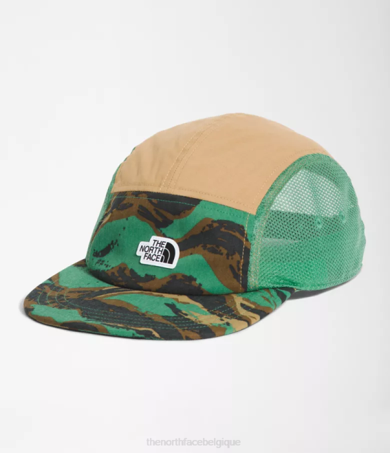 imprimé camouflage peint en vert herbe profonde unisexe The North Face chapeau de camp de classe V 62XR1223