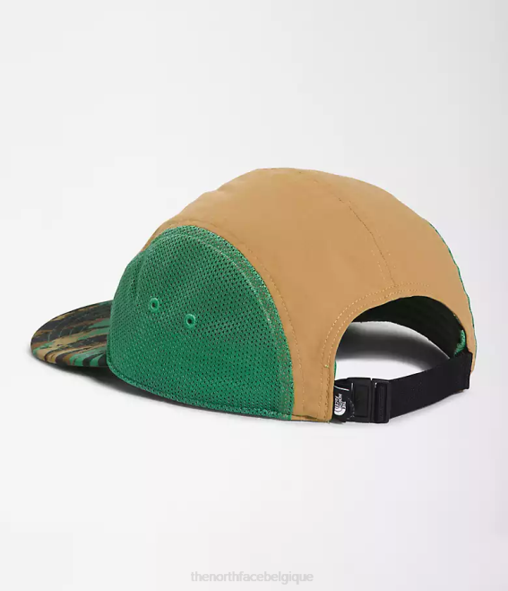 imprimé camouflage peint en vert herbe profonde unisexe The North Face chapeau de camp de classe V 62XR1223