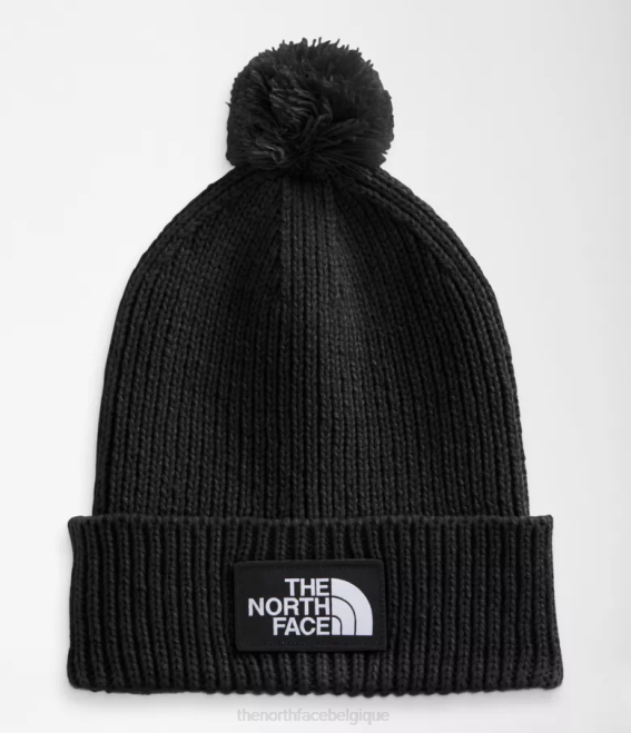 tnf noir unisexe The North Face bonnet à pompon avec boîte à logo tnf 62XR1082